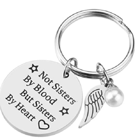 Valentine's day Gifts Not Sister By blood But Sister By heart Keychain - Picture 3 of 3